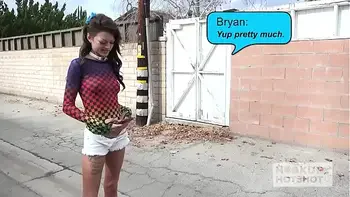 Brunette spinner gets her holes stretched by rough online date