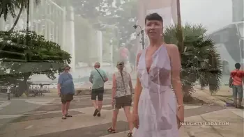 White see-through dress