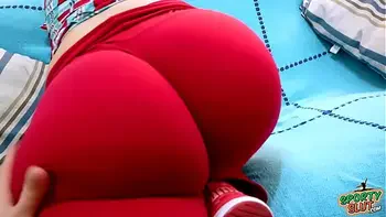 Superb Big Round Ass and Tiny Waist Latina In Tight Spandex