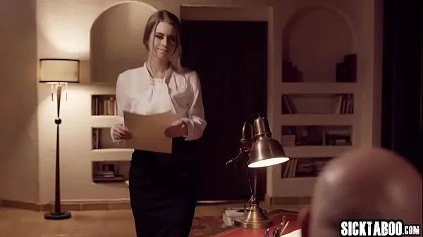 Perverted secretary fucked by a bad boss with his cock