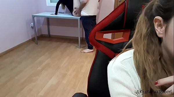 MY step SISTER COMES HOME TO FUCK WITH A STRANGER WHILE I´M STUDYING