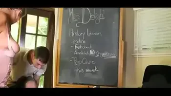 Teacher and young student