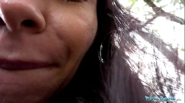 Public Agent Mouthful of cum and fuck for sexy brunette babe Sasha Colibri