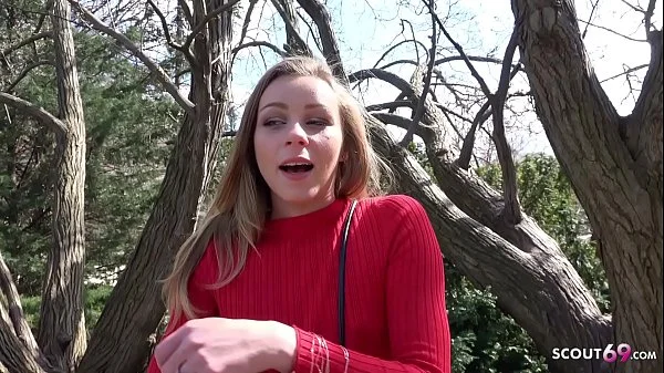 GERMAN SCOUT - Schlanke Studentin Emily bei Casting gefickt