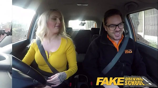 Fake Driving Louise Lee Riding the Instructors Cock