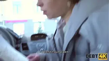 DEBT4k. Teen babe wants to go shopping but first she sucks boner