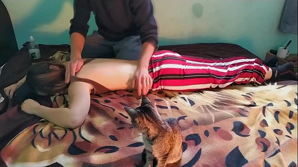 Friendship night ends in hot massages and passionate sex