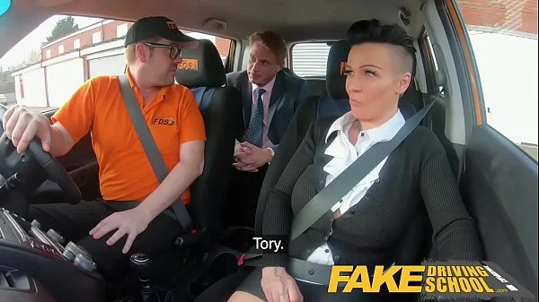 Fake Driving School Busty businesswoman Tory Candi Jackson fucked by boss