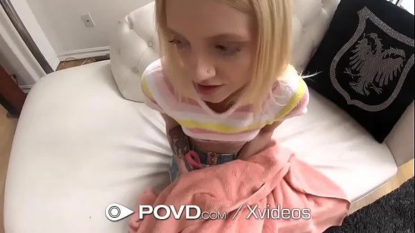 POVD Little blonde BENDS OVER for huge dick