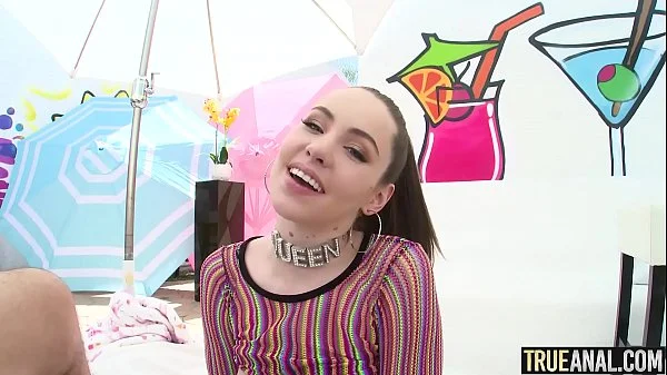 TRUE ANAL Naomi Blue's first anal pounding and creampie