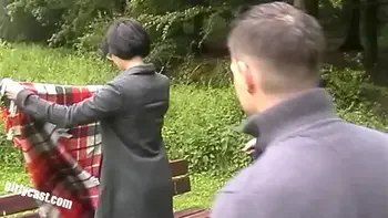 Lisa and her cuckold outdoor threesome