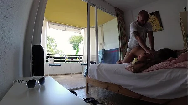 Russian Slut Sasha Bikeyeva fucks hard in a hotel room Mallorca in doggy style, intensively ends with squirt and gets a lot of hot sperm on her beautiful face