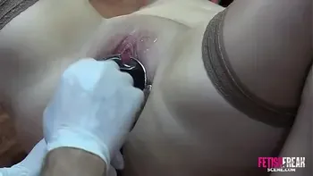 Fetish Freak Scene Cervix exam with a XXL sakura speculum