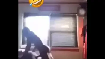 African guy bangs on his girl roughly,After eating pizza