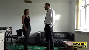 Throated milf sub bound