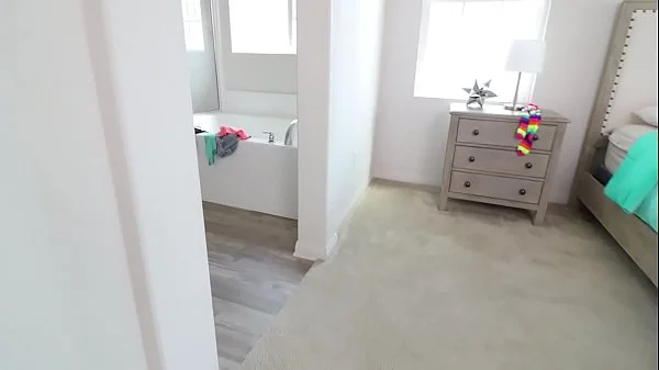 Cute Brunette Stepsis (Hazel Moore) Jerks Off Her Big Dick Stepbro