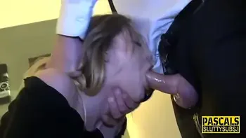 Real throated sub spanked