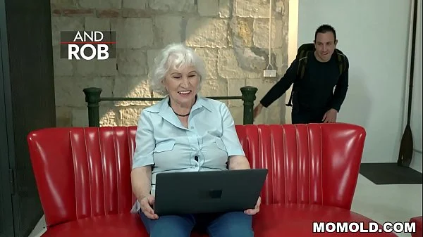 Norma the Sexy Cleaning Lady Finding some Porn on Laptop And Drilled