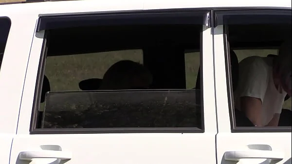 Lesbians with a strapon fuck in the car. Big ass and hairy pussy POV.