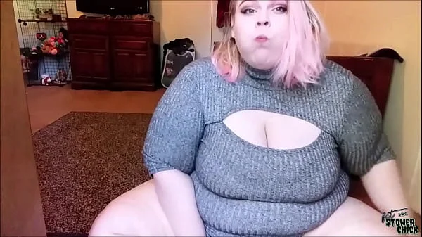 BBW Feedee over eats lots of hamburgers and burps