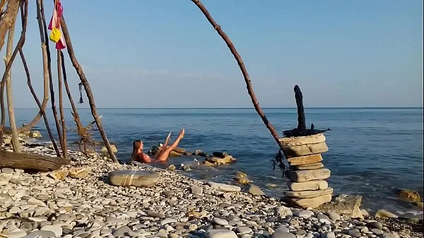 Cosplay Moana XXX - Nude Girl Outdoors Masturbation and Fuck Dildo