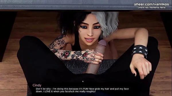 Hot babe college girl goth teen gets a big cock in her little dirty and hungry for dicks mouth l My sexiest gameplay moments l Milfy City l Part #32