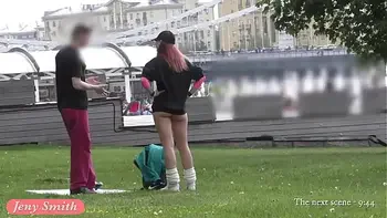 Ass flashing in public by Jeny Smith. Bubble butt hidden spy cam