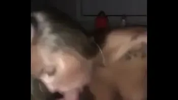 Tiny Blonde sucking Big cock