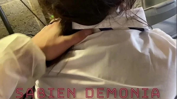 Tattooed teen slut with huge boobs get her ass fucked hard in garage