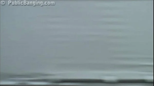 A big natural breasted brunette in public street bus stop threesome orgy gang bang with 2 hung guys with big dicks fucking her with a blowjob and vaginal pussy sex action in front of all the car, bus, and truck drivers and people walking on the street