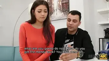 HUNT4K. Dude needs a car so why his naughty babe satisfied seller