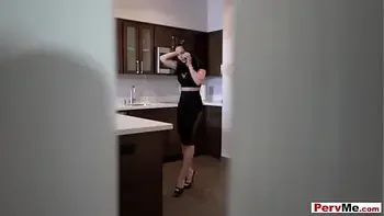 Brunette Italian stepmother has a sex addiction problem