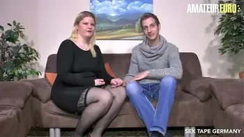 AMATEUR EURO - #Mary G - Sexy German BBW Girl Has Sex With Her Guy For The First Time On Cam