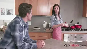 StepSon Slides His Bacon Inside While Husband Eats