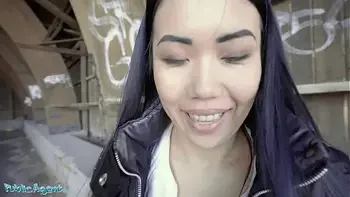 Public Agent Asian babe Alina Crystall Fucks Stranger for Cash