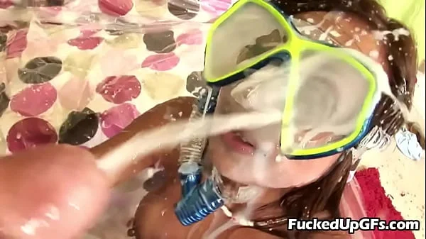 Asian-Teen-Cum-Diving