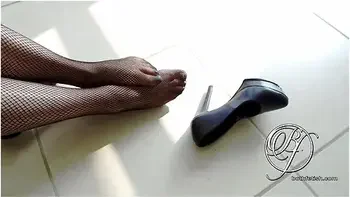 Dangling Heels In Little Black Dress Just For Our Wonderful Filthy Fans! We Love You!!