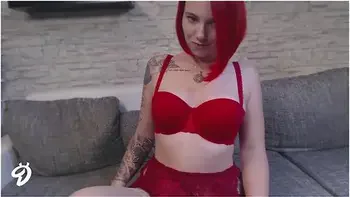 Striptease In Sexy Red Lingerie For You