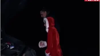 Petite German Girl Lullu Gun Offers Her Mouth And Pussy During Christmas