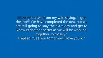 Wife fucks husband's boss on business trip (short)