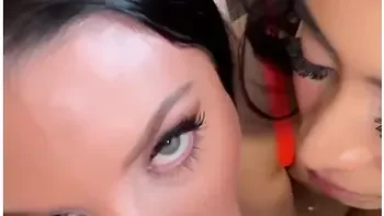 Tony Profane, Violet Myers And Angela White - Two Oiled Up Busty Babes Fuck And Suck My Cock To Explosion