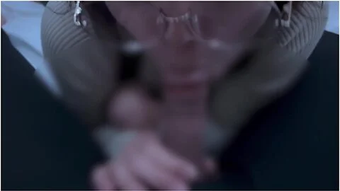 A Girl With Neat Glasses Gets Ejaculated In The Mouth