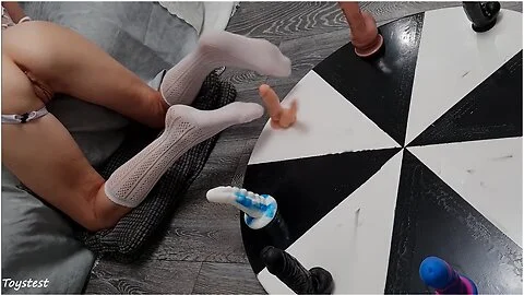 Wheel Of Dildos! Bbc, Huge Cock And Dp Dildo Round