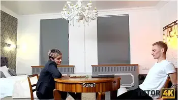 Milf Wearing Official Suit Makes Guy Go Crazy About Fucking - Martin Spell