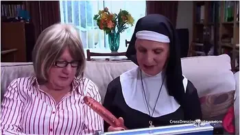 Older Crossdressers Use Dildos On A Female