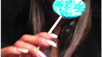 Sugar Baby - Asmr - Sucking Licking Moaning - Leather Jacket - Ebonylovers