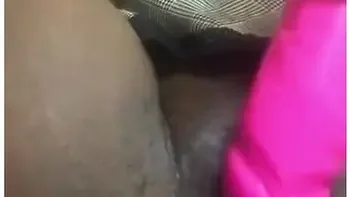 Watching Cum Leak From Tight Ebony Pussy