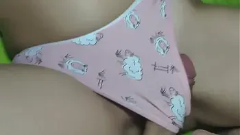 I pushed her panties to the side and filled her pussy