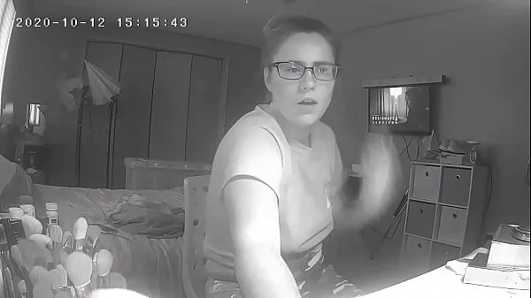 Slutty Teen Skips Homework to Masturbate to Porn Hidden Cam