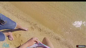 OMG STRANGER CUM IN MY PANTIES ON THE BEACH